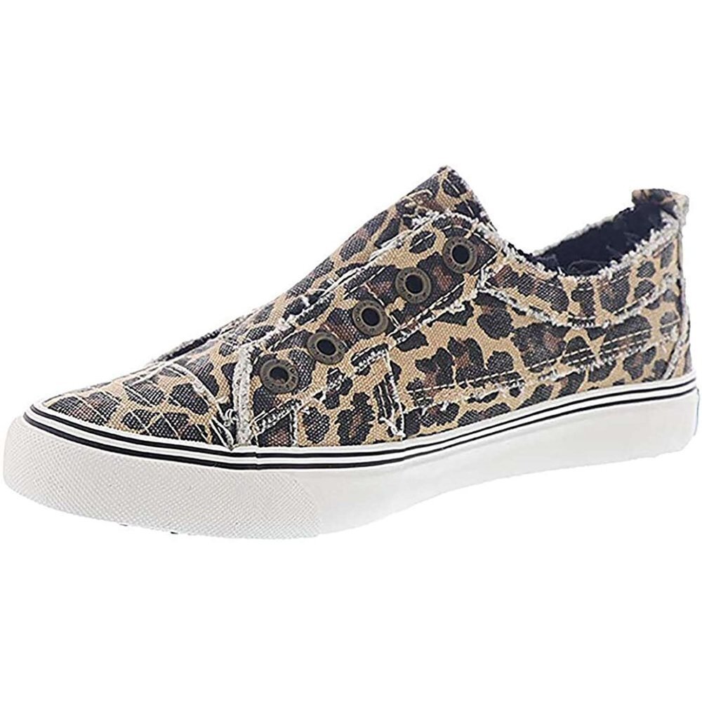 23. NIB Blowfish Animal Print Canvas Girl Sneaker 4 - Picture 2 of 2